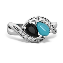 Onyx Summer Winds 14K White Gold ring R5342