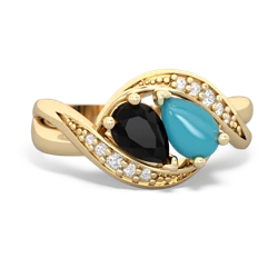 Onyx Summer Winds 14K Yellow Gold ring R5342