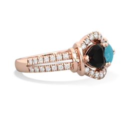 Onyx Art-Deco Keepsake 14K Rose Gold ring R5630