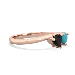 Onyx Sweethearts 14K Rose Gold ring R5260