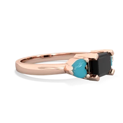 Onyx Three Stone 14K Rose Gold ring R5235