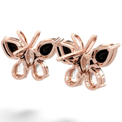 Onyx Butterfly 14K Rose Gold earrings E2215