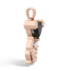 Onyx Puppy Love 14K Rose Gold pendant P5800