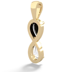 Onyx Infinity 14K Yellow Gold pendant P5050