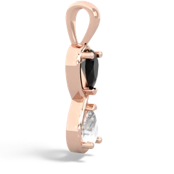 Onyx Infinity 14K Rose Gold pendant P5050