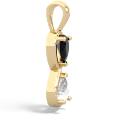 Onyx Infinity 14K Yellow Gold pendant P5050