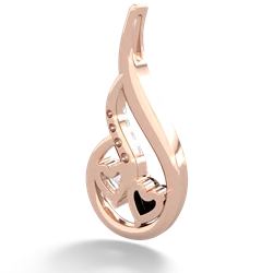 Onyx Keepsake Curves 14K Rose Gold pendant P5450