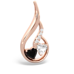 Onyx Keepsake Curves 14K Rose Gold pendant P5450