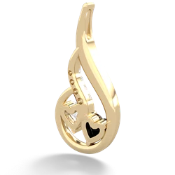 Onyx Keepsake Curves 14K Yellow Gold pendant P5450