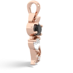 Onyx Kitten 14K Rose Gold pendant P5780