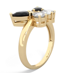 Onyx Butterfly 14K Yellow Gold ring R2215