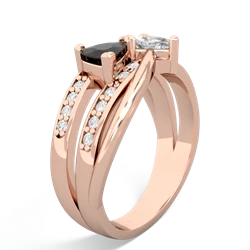 Onyx Bowtie 14K Rose Gold ring R2360