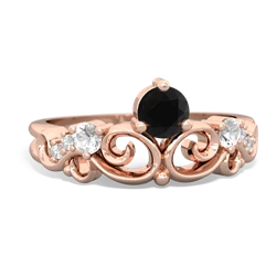 Onyx Crown Keepsake 14K Rose Gold ring R5740