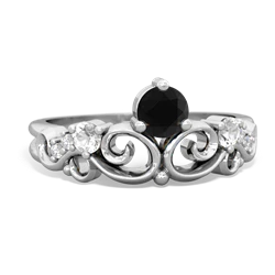 Onyx Crown Keepsake 14K White Gold ring R5740