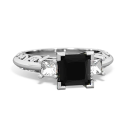 Onyx Eternal Embrace Engagement 14K White Gold ring C2001