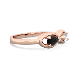 Onyx Infinity 14K Rose Gold ring R5050