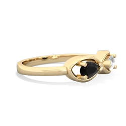 Onyx Infinity 14K Yellow Gold ring R5050