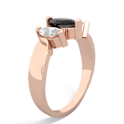 Onyx Three Peeks 14K Rose Gold ring R2433