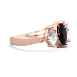 Onyx Three Peeks 14K Rose Gold ring R2433