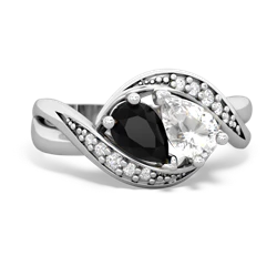 Onyx Summer Winds 14K White Gold ring R5342