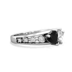 Onyx Heart To Heart 14K White Gold ring R3342