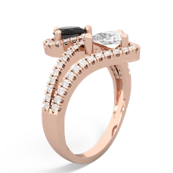 Onyx Diamond Dazzler 14K Rose Gold ring R3000