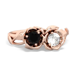 Onyx Rose Garden 14K Rose Gold ring R5510