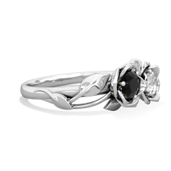 Onyx Rose Garden 14K White Gold ring R5510