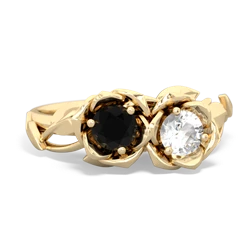 Onyx Rose Garden 14K Yellow Gold ring R5510