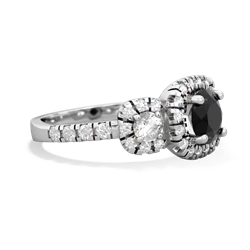 Onyx Regal Halo 14K White Gold ring R5350