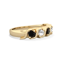 Onyx Anniversary Band 14K Yellow Gold ring R2089