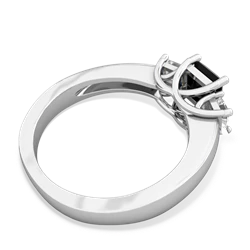 Onyx Three Stone Trellis 14K White Gold ring R4015