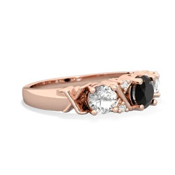 Onyx Hugs And Kisses 14K Rose Gold ring R5016