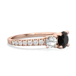 Onyx Pave Trellis 14K Rose Gold ring R5500