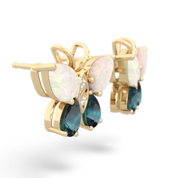 Opal Butterfly 14K Yellow Gold earrings E2215