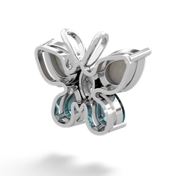 Opal Butterfly 14K White Gold pendant P2215