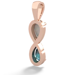 Opal Infinity 14K Rose Gold pendant P5050