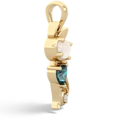 Opal Kitten 14K Yellow Gold pendant P5780