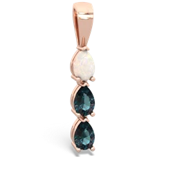 Opal Dew Drops 14K Rose Gold pendant P2251