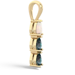 Opal Dew Drops 14K Yellow Gold pendant P2251