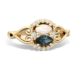 Opal Love Nest 14K Yellow Gold ring R5860