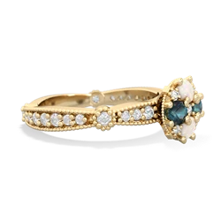 Opal Sparkling Tiara Cluster 14K Yellow Gold ring R26293RD