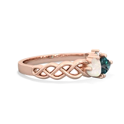 Opal Heart To Heart Braid 14K Rose Gold ring R5870