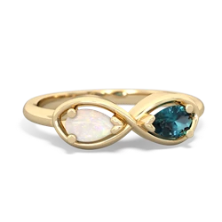 Opal Infinity 14K Yellow Gold ring R5050