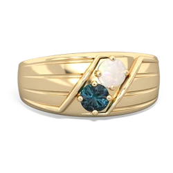 Opal Men's Streamline 14K Yellow Gold ring R0460