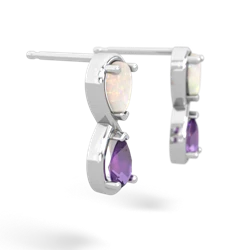 Opal Infinity 14K White Gold earrings E5050