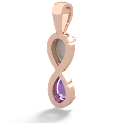 Opal Infinity 14K Rose Gold pendant P5050