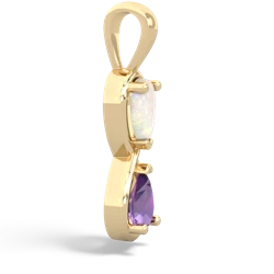 Opal Infinity 14K Yellow Gold pendant P5050