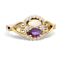 Opal Love Nest 14K Yellow Gold ring R5860