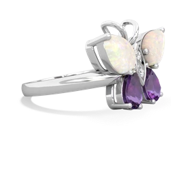 Opal Butterfly 14K White Gold ring R2215